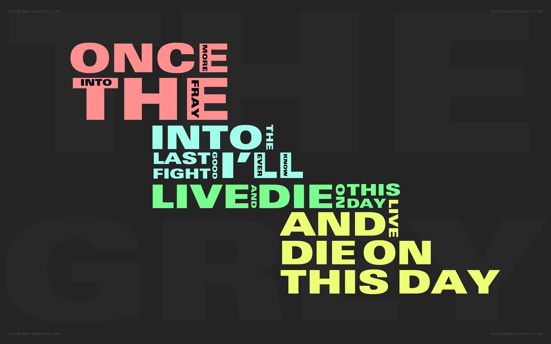 text art with motivational quote