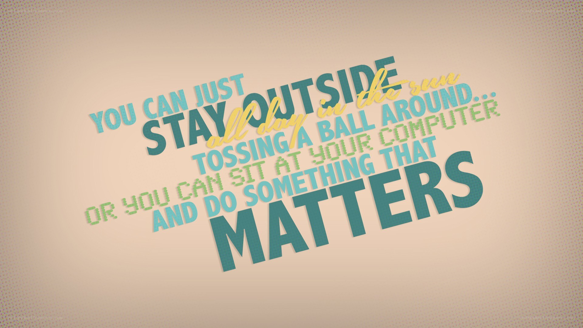 text art with motivational quote