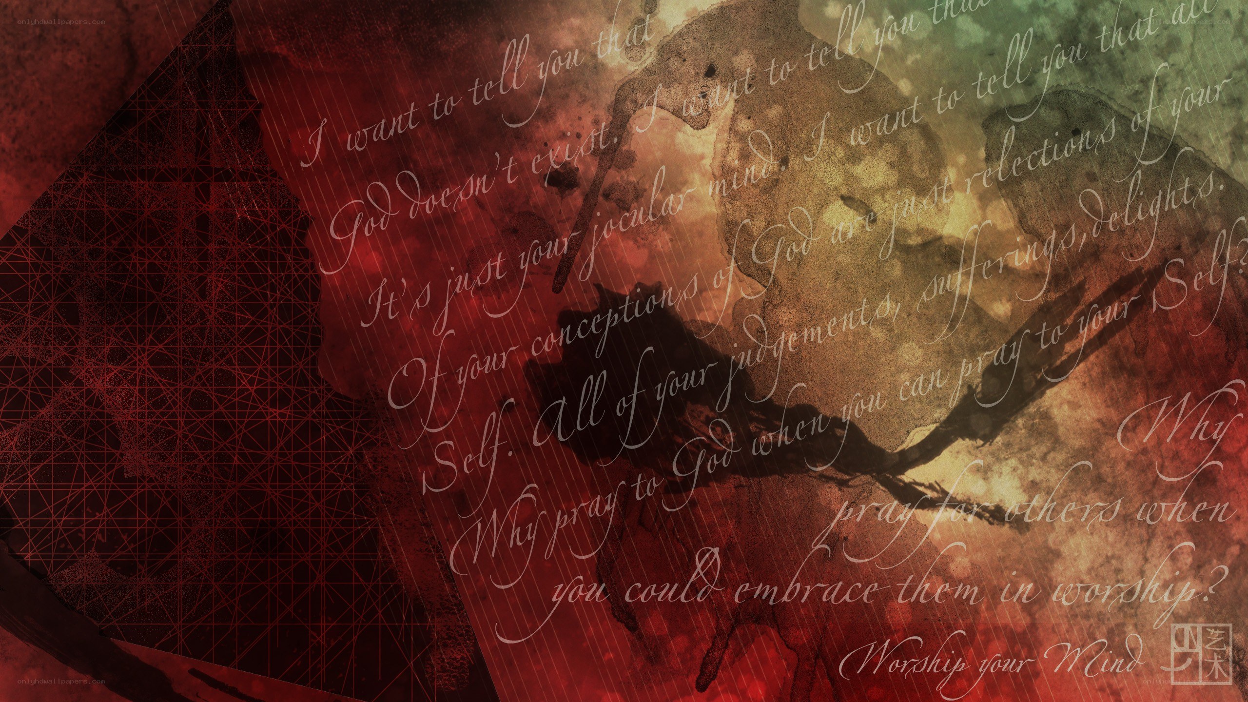 Text art with philosophical quote