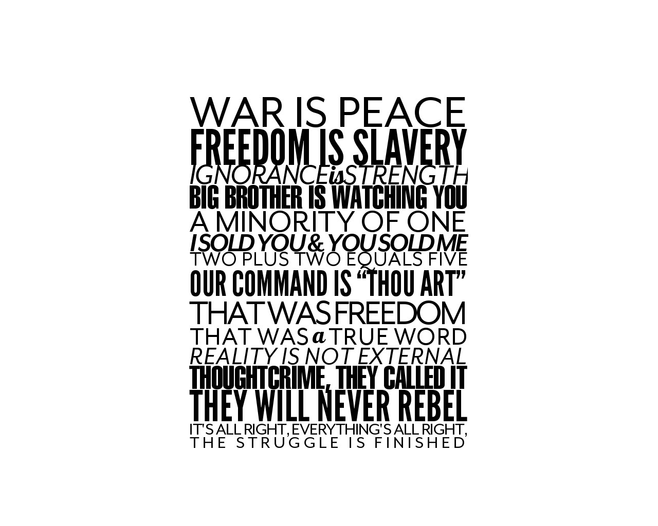 text art with quote