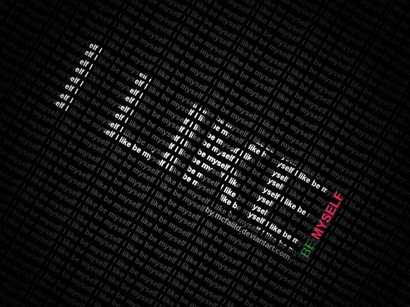 text art with repeating phrase