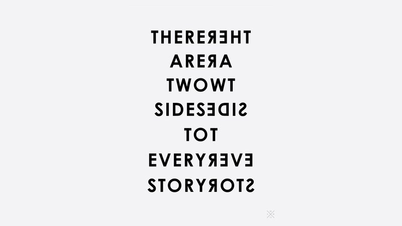 text art with reversed words