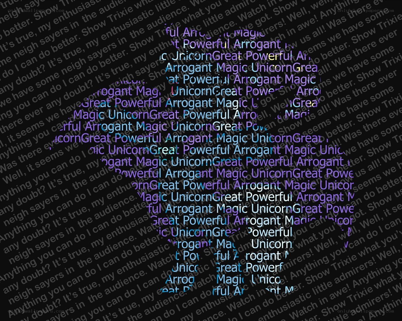 text art with unicorn theme