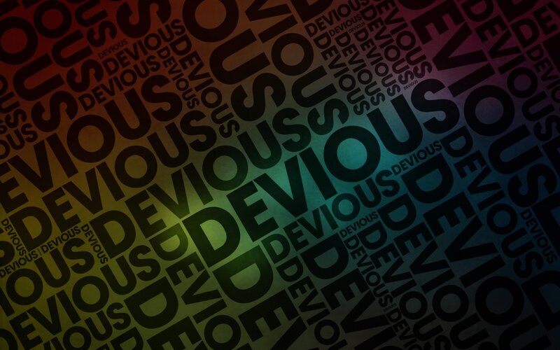 text art with word 'devious'