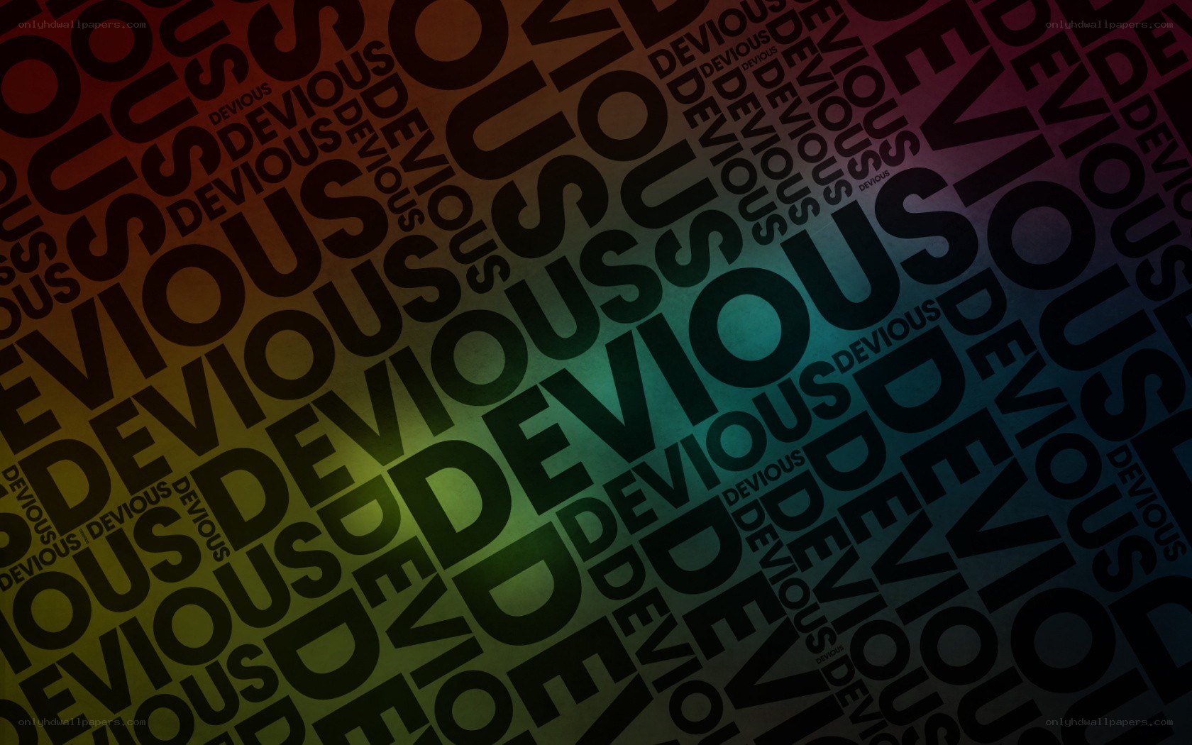 text art with word 'devious'
