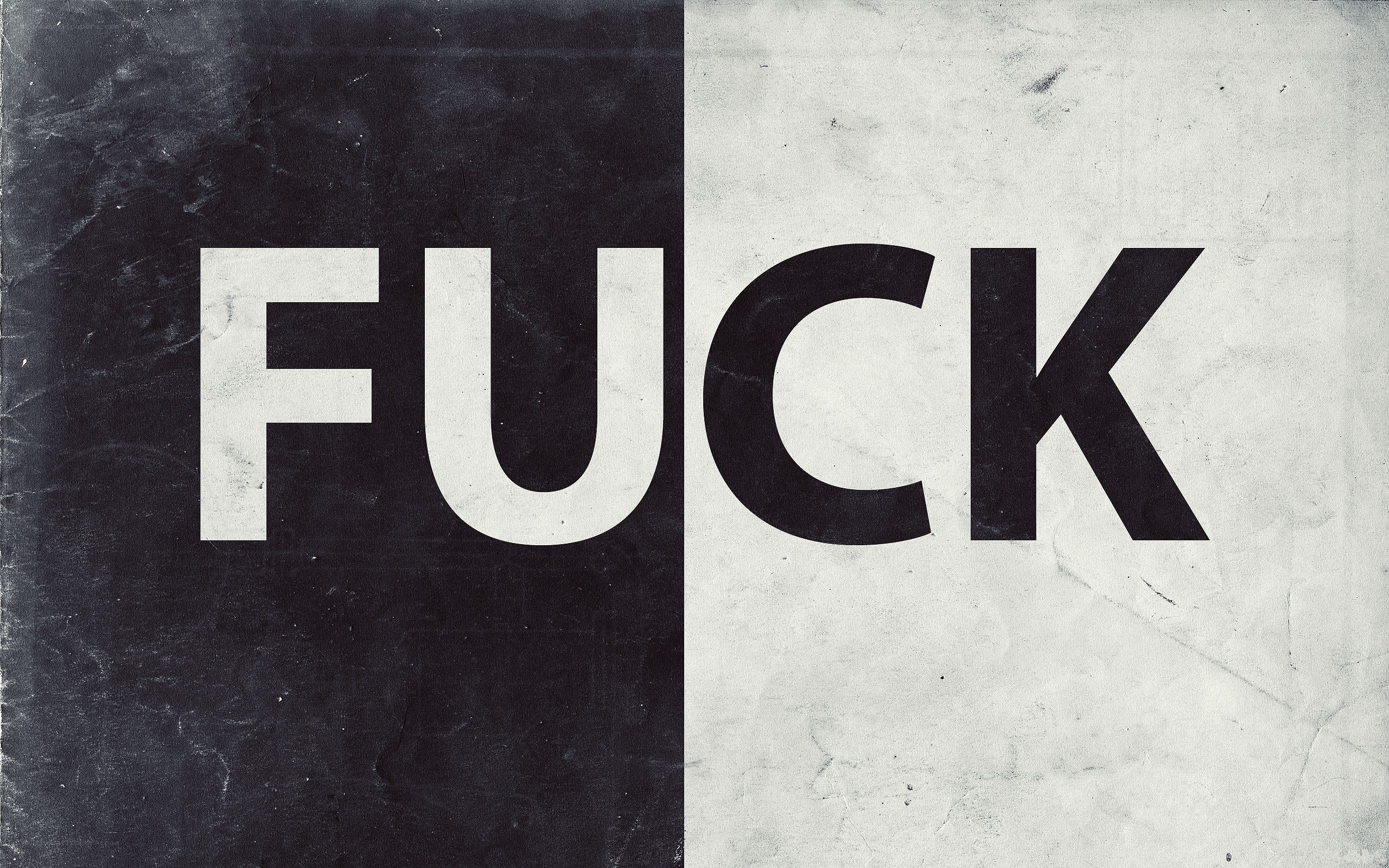 text art with word F U C K