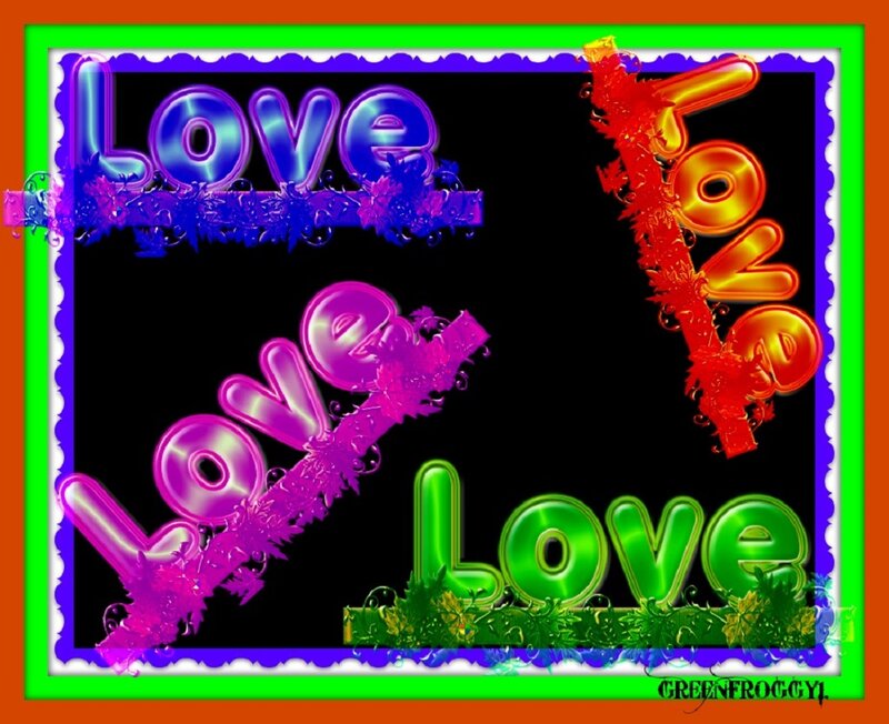 Text Art with Word Love — Green