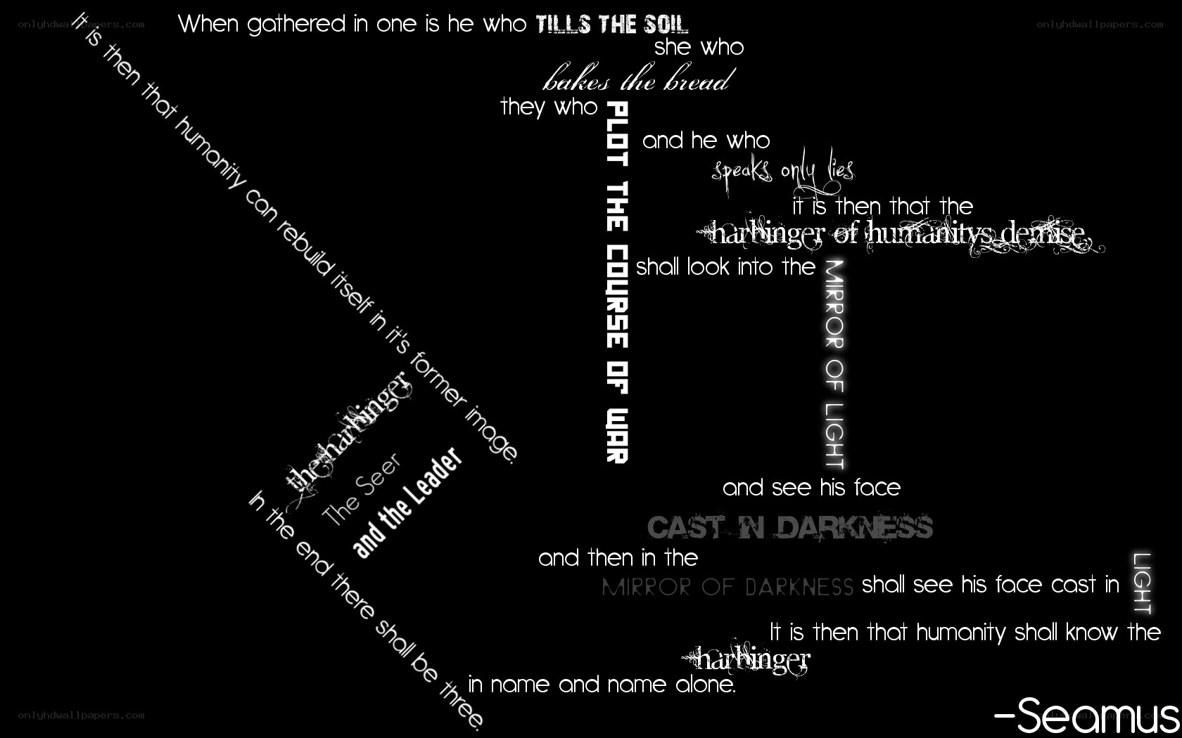 Text-based art with philosophical quotes