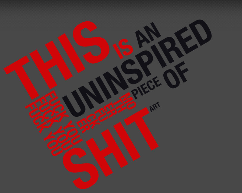 text-based art with profanity