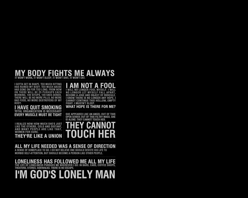 text-based art with quotes