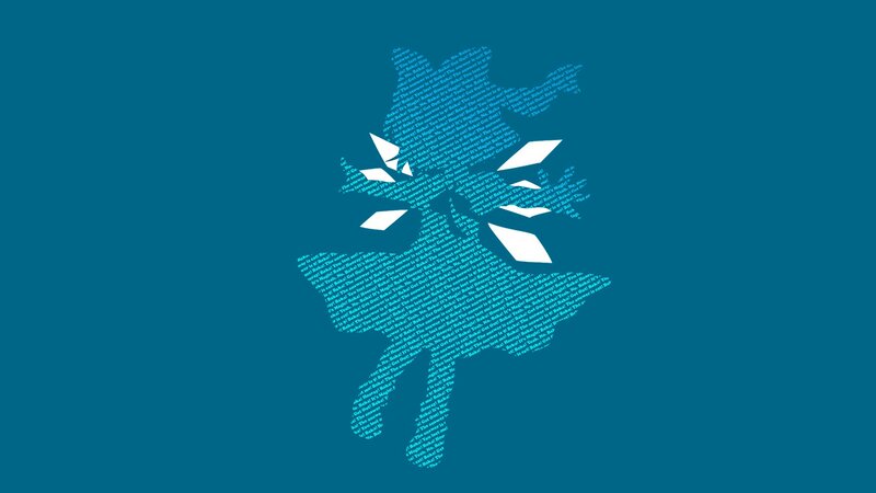 Text-based Character Silhouette