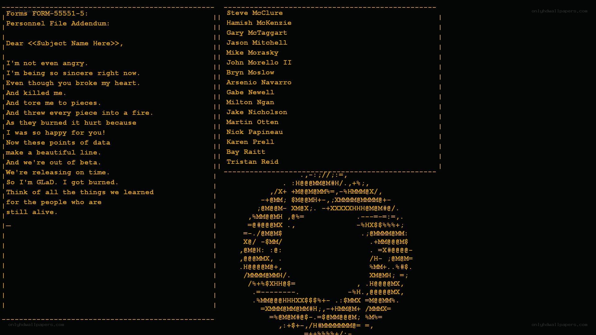 Text-based digital art piece