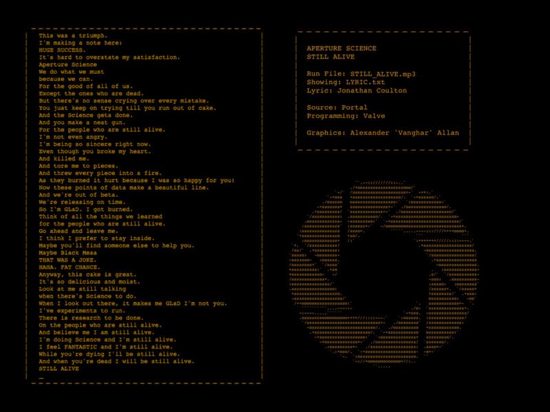 Text-based Game Screen — Black