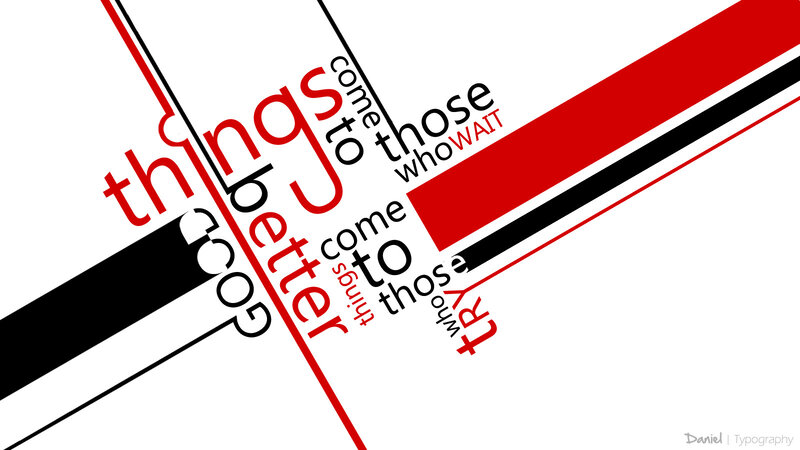 Text-based Graphic Design — Red, Motivational