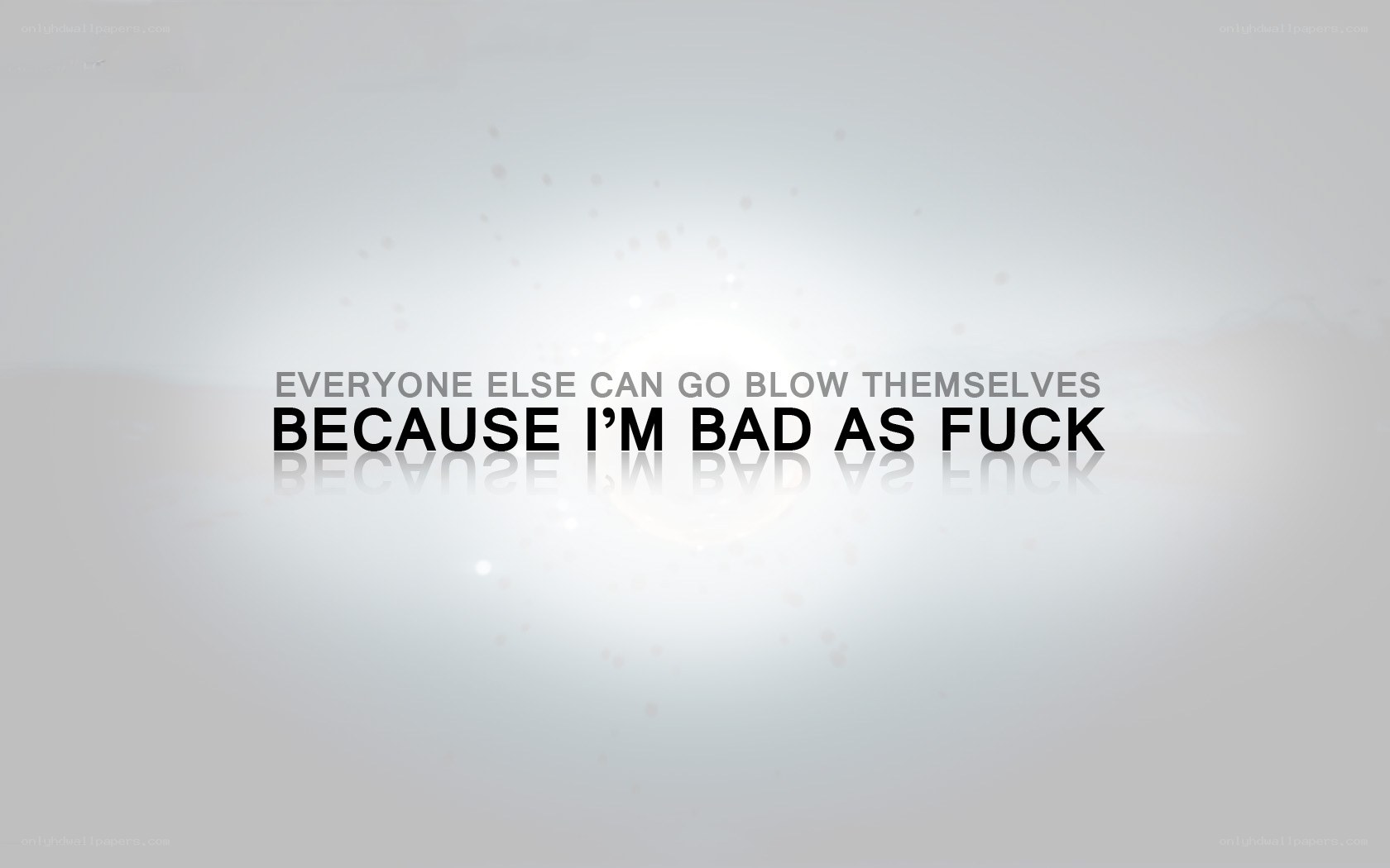 text-based graphic with bold statement