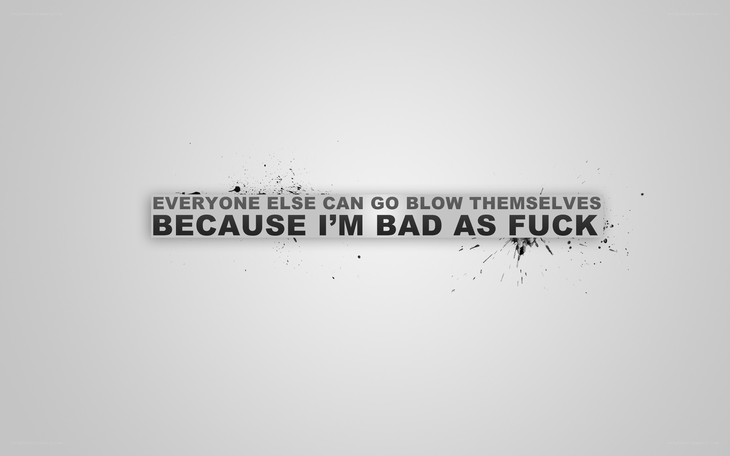 text-based graphic with bold statement