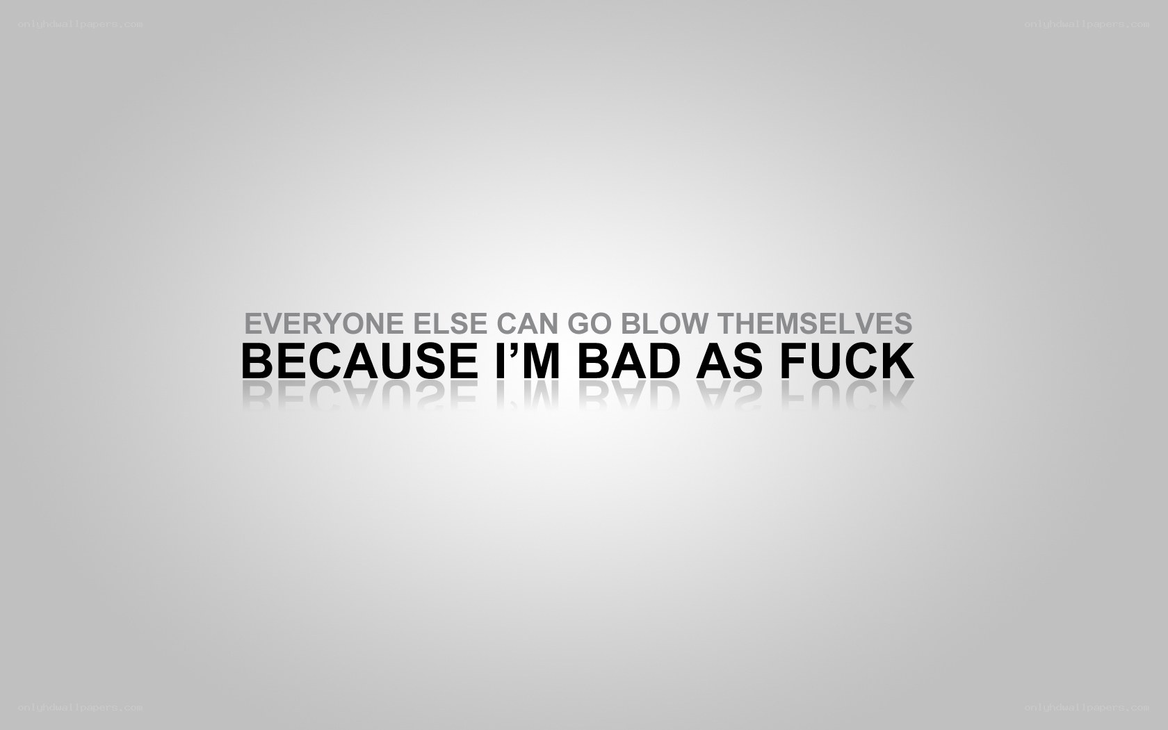 text-based graphic with bold statement