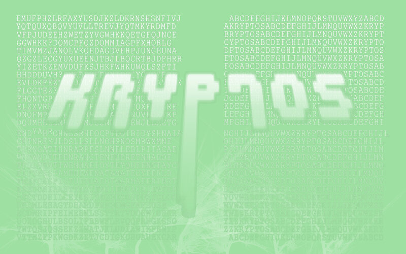 text-based graphic with KRYPTOS
