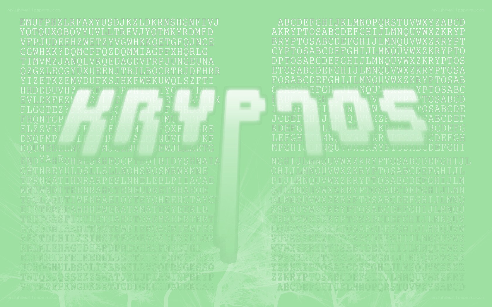 text-based graphic with KRYPTOS