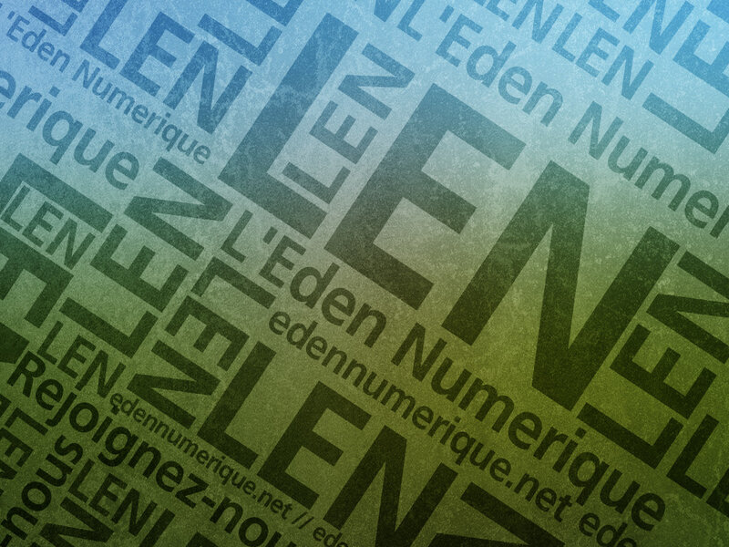 Text-based graphic with 'L'Eden Numerique'
