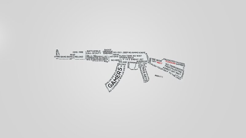 Text-based Gun Shape