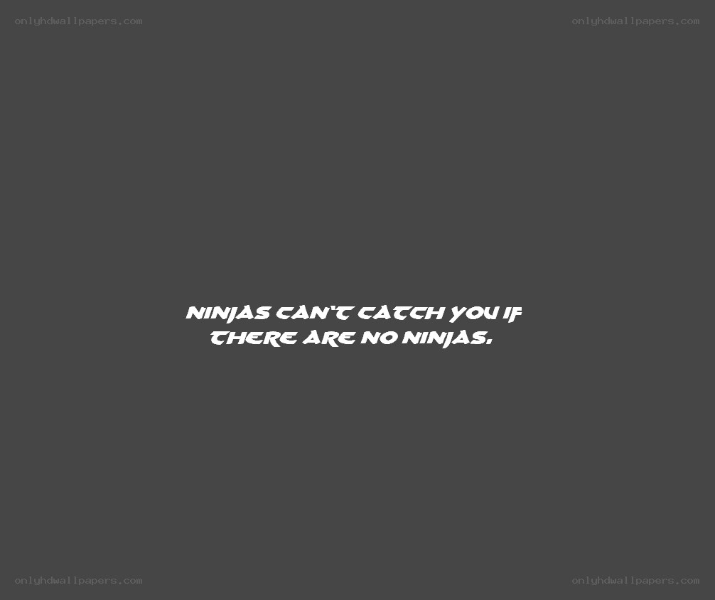 text-based joke about ninjas