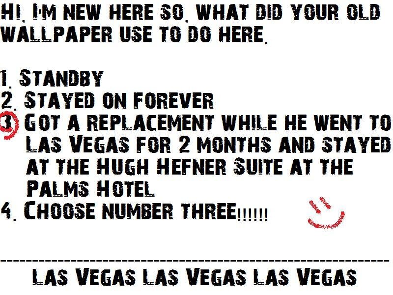 text-based joke about wallpaper