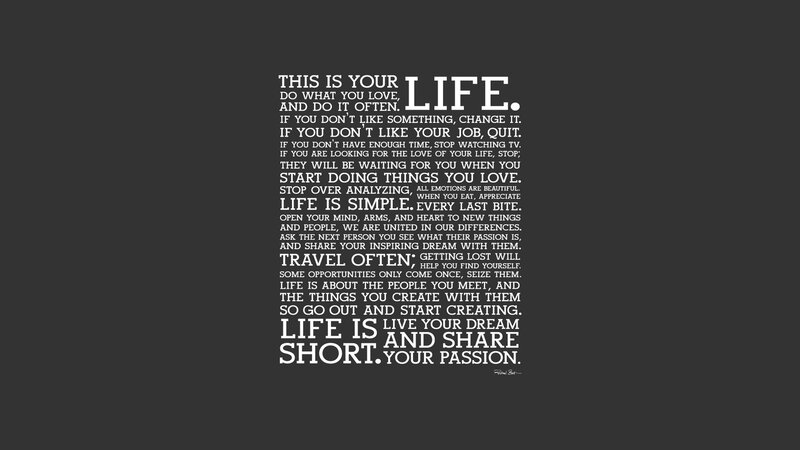 Text-based Life Quote