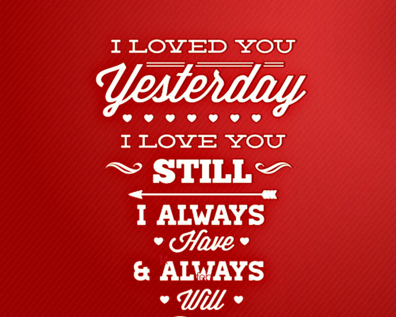 Text-based Love Quote — Red