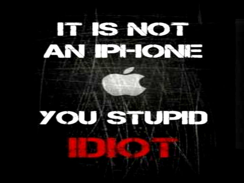 text-based meme with apple logo