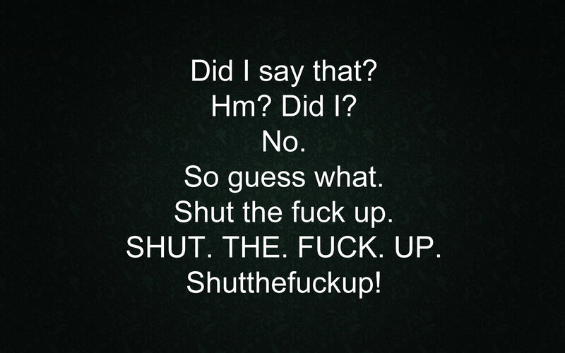 text-based meme with profanity