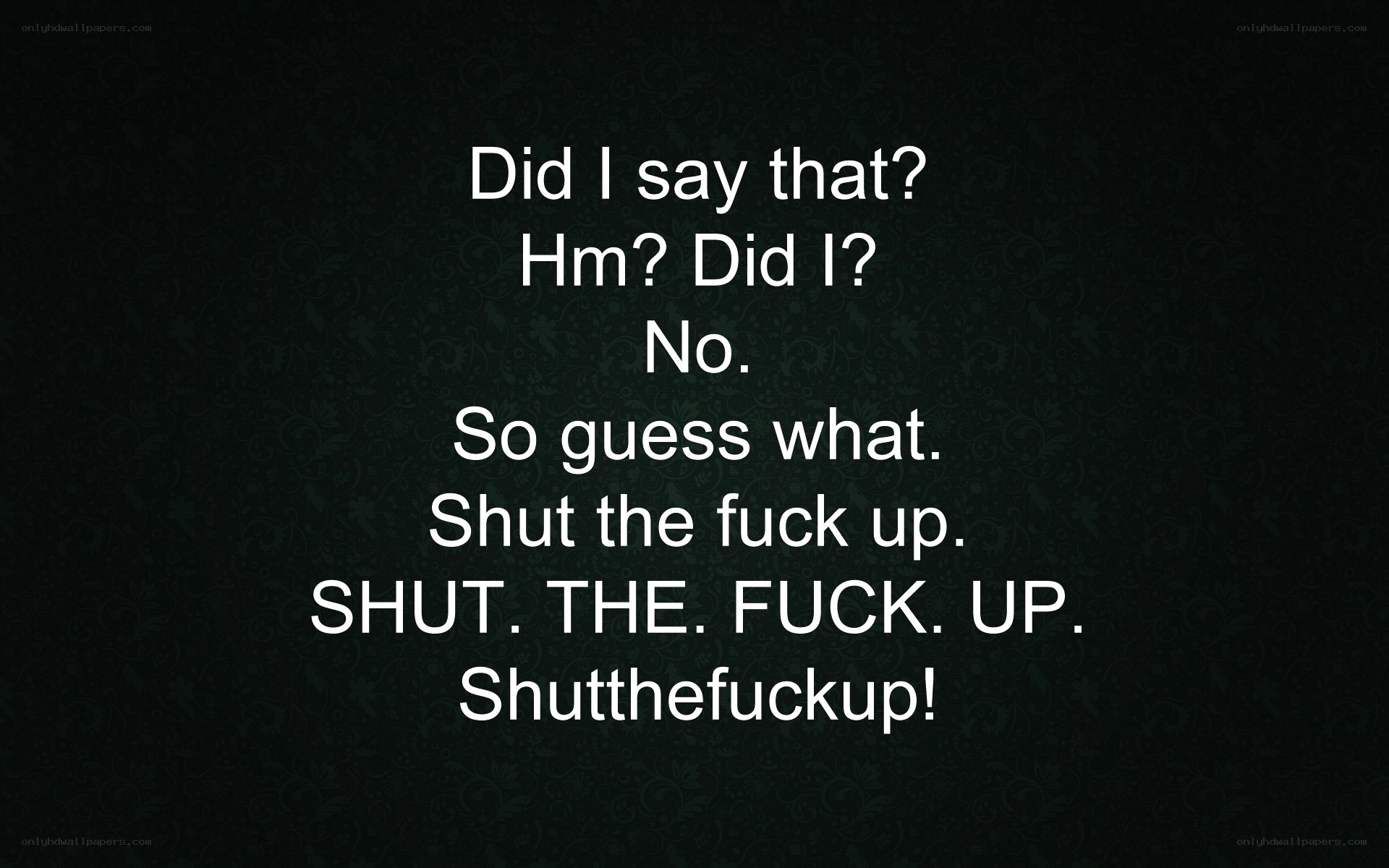 text-based meme with profanity
