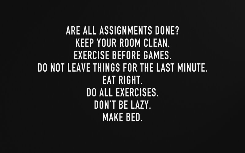 text-based motivational list