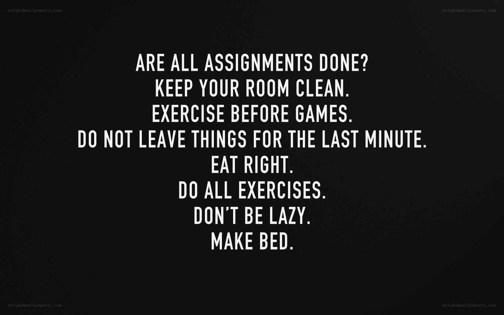 text-based motivational list