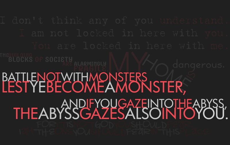 Text-based Quote Art — Black, Dramatic