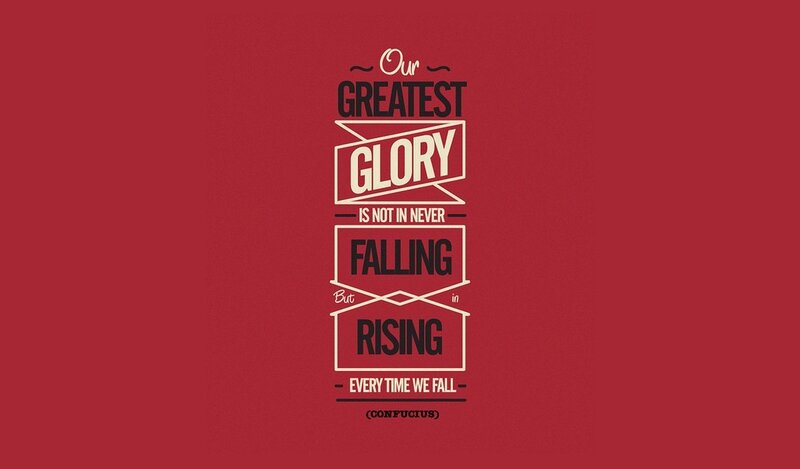 Text-based Quote Design — Red