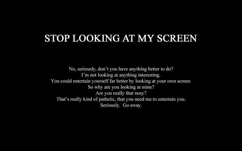 Text-based screen message