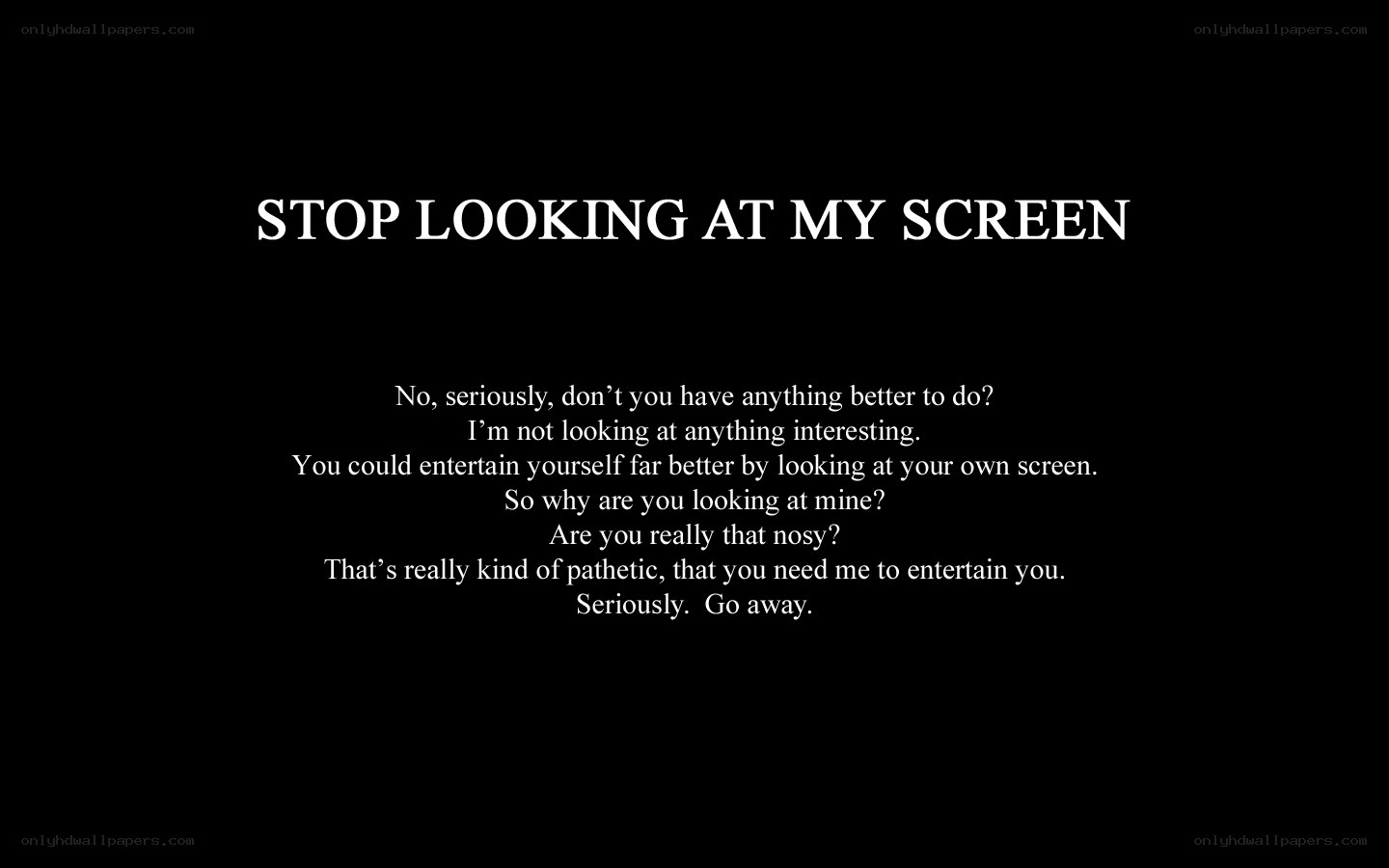 Text-based screen message