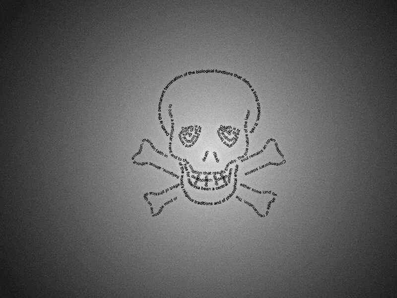 Text-based skull and crossbones