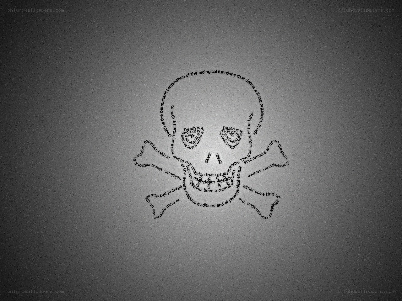 Text-based skull and crossbones