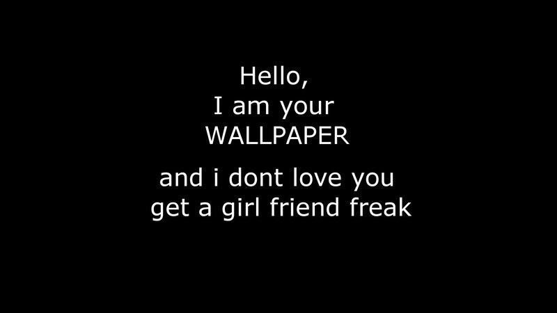 text-based wallpaper message
