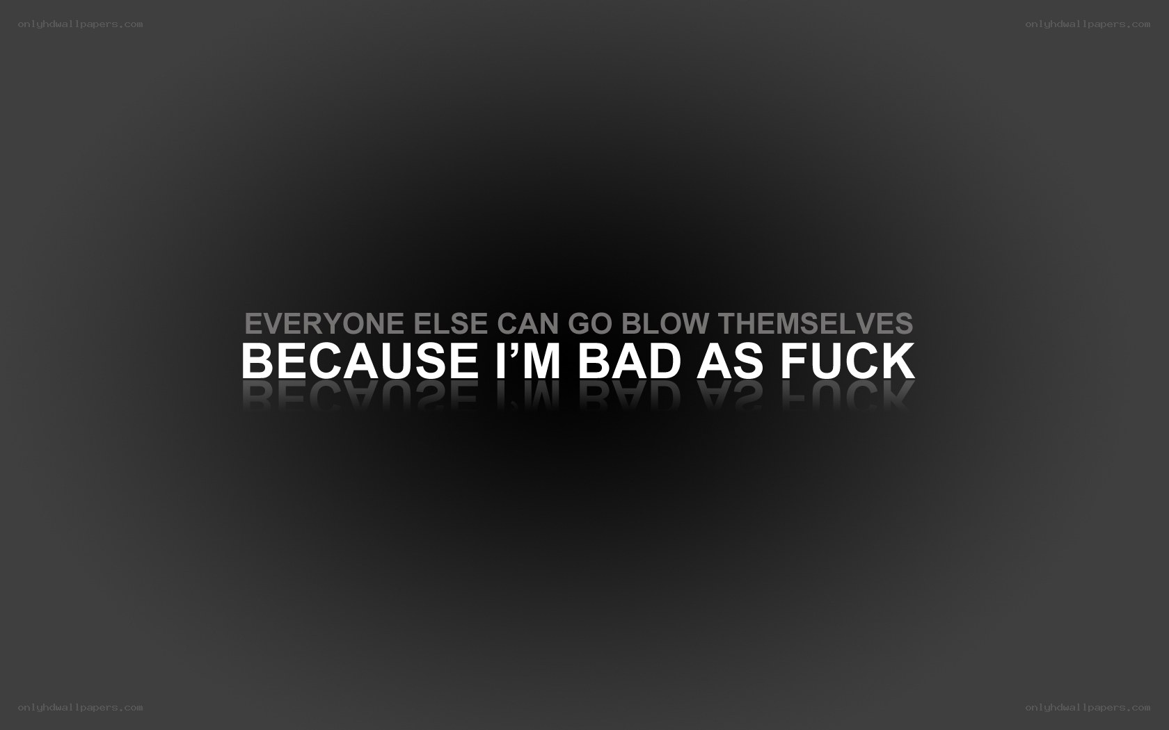 text-based wallpaper with bold quote