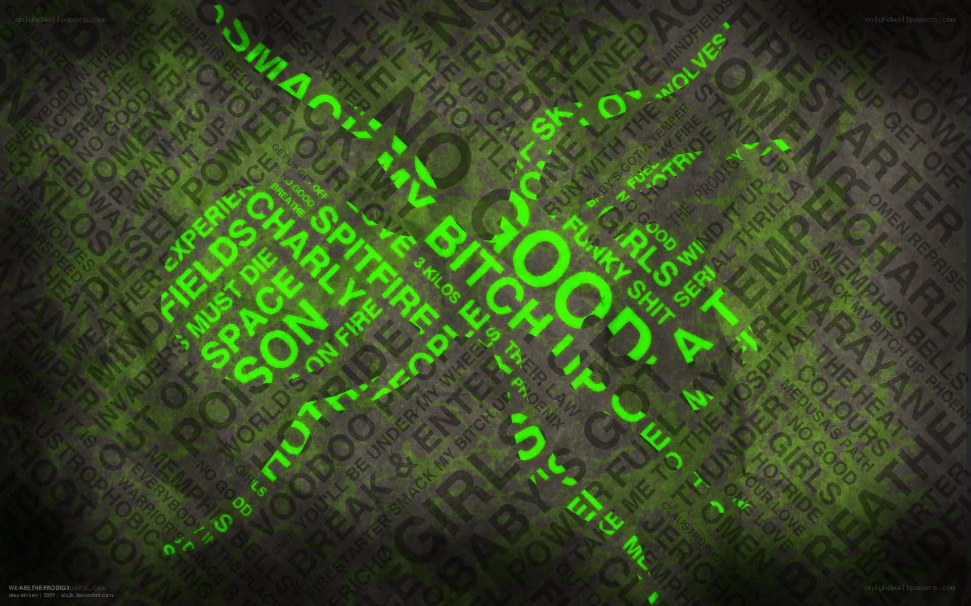 text-based wallpaper with song lyrics