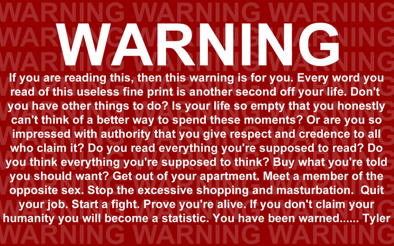 Text-based Warning Message — Red