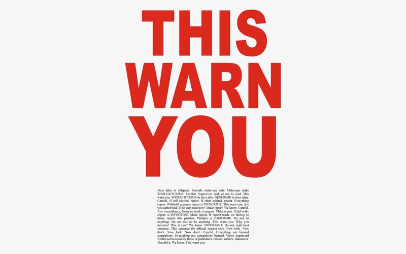 Text-based Warning Poster