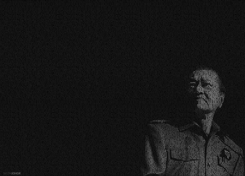 Text Block on Dark Background — Black