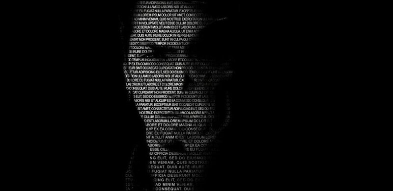 text block on dark background