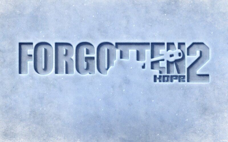 Text Carved in Ice — Blue