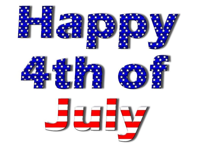 Text Celebrating July 4th