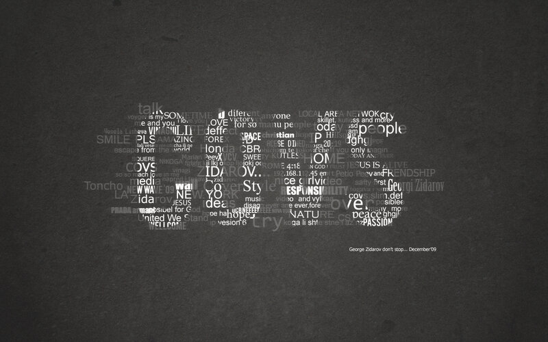 text collage of George Zidarov